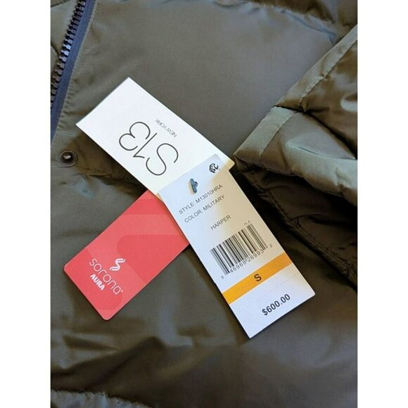 S13 Women's Harper Hooded Maxi Puffer Coat in Military Size S (MSRP $600) - Picture 10 of 11